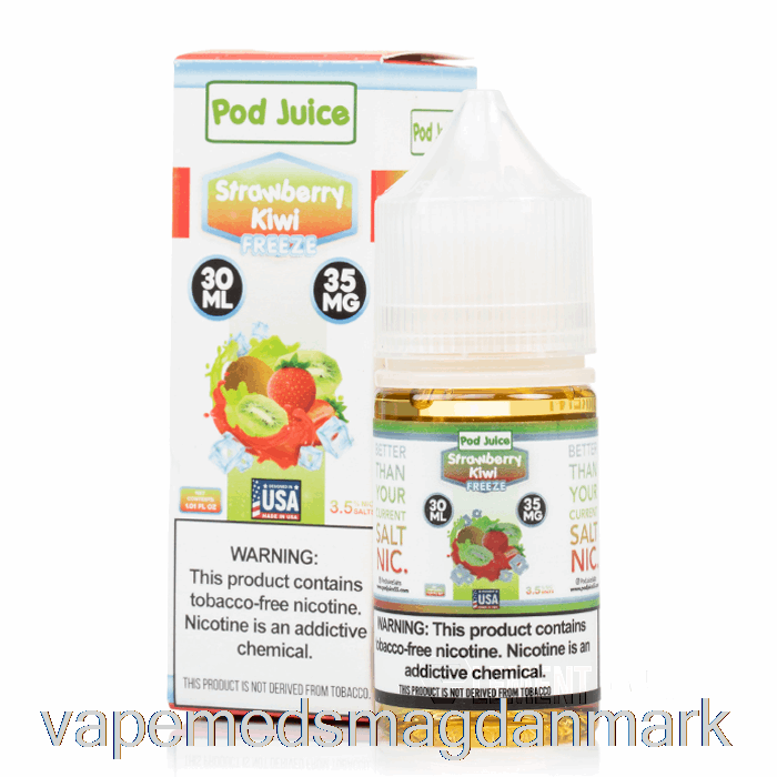 Vape Med Smag Fryse Jordbær Kiwi - Pod Juice - 30ml 55mg
